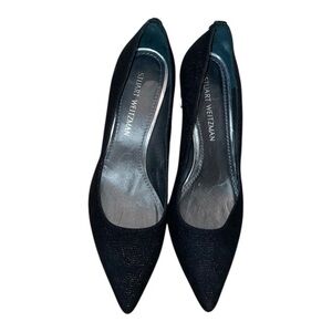 Stuart Weitzman Black Sparkle Heels